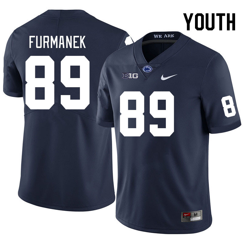 Youth #89 Finn Furmanek Penn State Nittany Lions College Football Jerseys Stitched Sale-Navy - Click Image to Close
